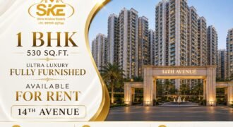 Ultra Luxury Fully Furnished 1bhk for rent in 14th Avenue Gaur City-2 Greater Noida West