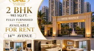 2 BHK Fully Furnished for Rent in 14th Avenue Gaur City-2 Noida Extension