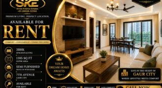 3 BHK for Rent in 7th Avenue Gaur City Greater Noida West