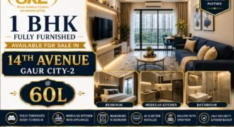1 bhk Fully Furnished for Sale in 14th Avenue Gaur City-2 Greater Noida West