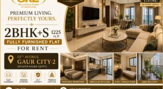 Fully Furnished 2bhk plus Study for rent in 12th Avenue Gaur City-2 Greater Noida West