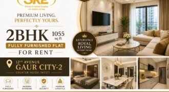 Fully Furnished 2BHK for Rent in 12th Avenue Gaur City-2 Greater Noida West