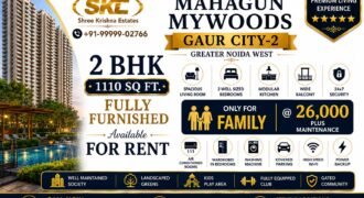 Luxury 2 BHK Fully Furnished Road-Facing Apartment for Rent in Mahagun Mywoods, Greater Noida West