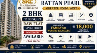 Affordable 2 BHK Raw Apartment on Upper Floor for Rent in Rattan Pearls, Greater Noida West