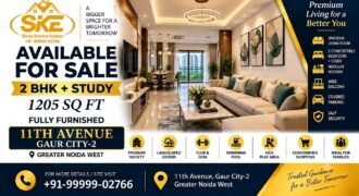 2 BHK plus Study flat for sale in 11th Avenue Gaur City 2