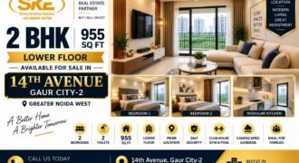 2 BHK Main Highway Facing Flat in 14th Avenue @ ₹80 Lakhs