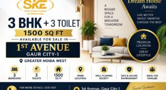 3 BHK Corner Flat in 1st Avenue Gaur City for Sale @ ₹1.25 Cr