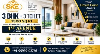 3 BHK Corner Flat in 1st Avenue Gaur City for Sale @ ₹1.25 Cr