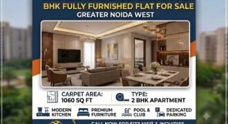 2 BHK Fully Furnished Flat for Sale in Gaur City @ ₹90 Lakhs